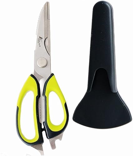 Tijeras multifuncionales para alimentos de cocina, tijeras culinarias desmontables de acero inoxidable resistentes, tijeras 7 en 1 para el hogar con