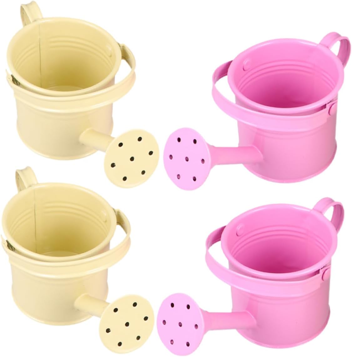 Totority 4pcs Small Metal Watering Can for Iron Garden Pots with Precise Spout Lightweight Watering Kettle for Outdoor Gardening and S Plant Care