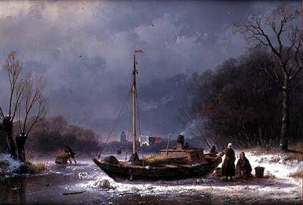Peinture célèbre art imprime toile paysans Schelfhout 60x90cm