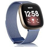 AK Pulsera compatible con Fitbit Versa 3/Versa 4/Fitbit Sense/Sense 2, pulsera de acero inoxidable...