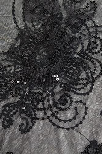 Image of BABEYOND 1920s Sequined Shawl Wraps for Women Fringed Evening Cape Wedding Bridal Shawl Scarf for Evening Dresses Party