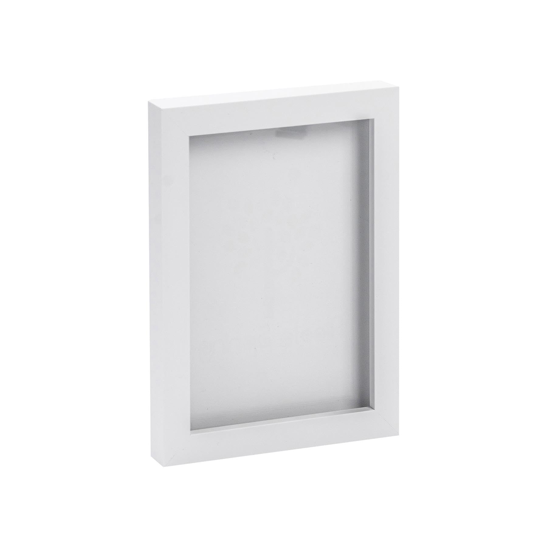 Nicola Spring Photo Frame - Fits Photo Size 5 x 7 (12 x 17cm) - Pack of 1 - White Picture Frame Wall Mounted Small Portrait with Stand Freestanding Certificate Poster Display
