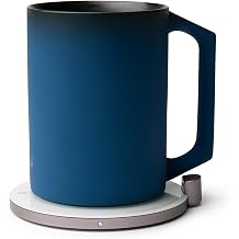 Ui Artist Collection Self-Heating Mug Set | 12 fl oz / 355 mL Ceramic Coffee Mug Warmer, Infrared Temperature Control Heating Mug with OHOM Pad Max for Coffee & Tea Midnight Abyss