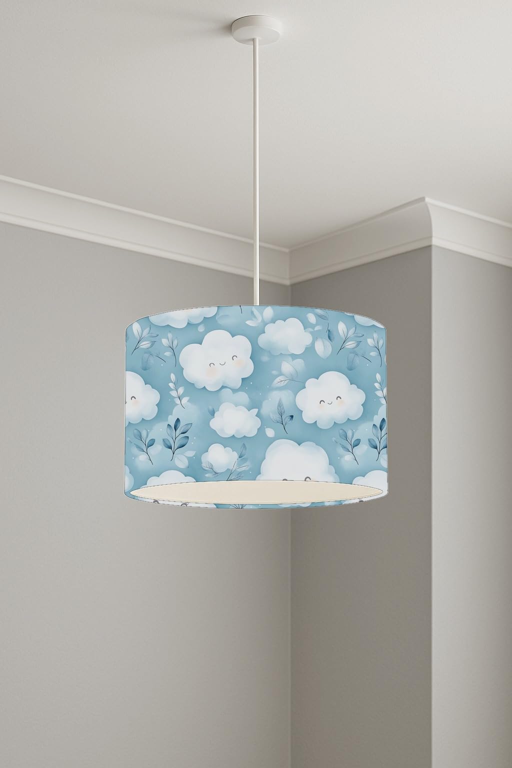 Happy Cloud Dreams lightshade – 30 x 21cm Ceiling Drum Shade | A194A6