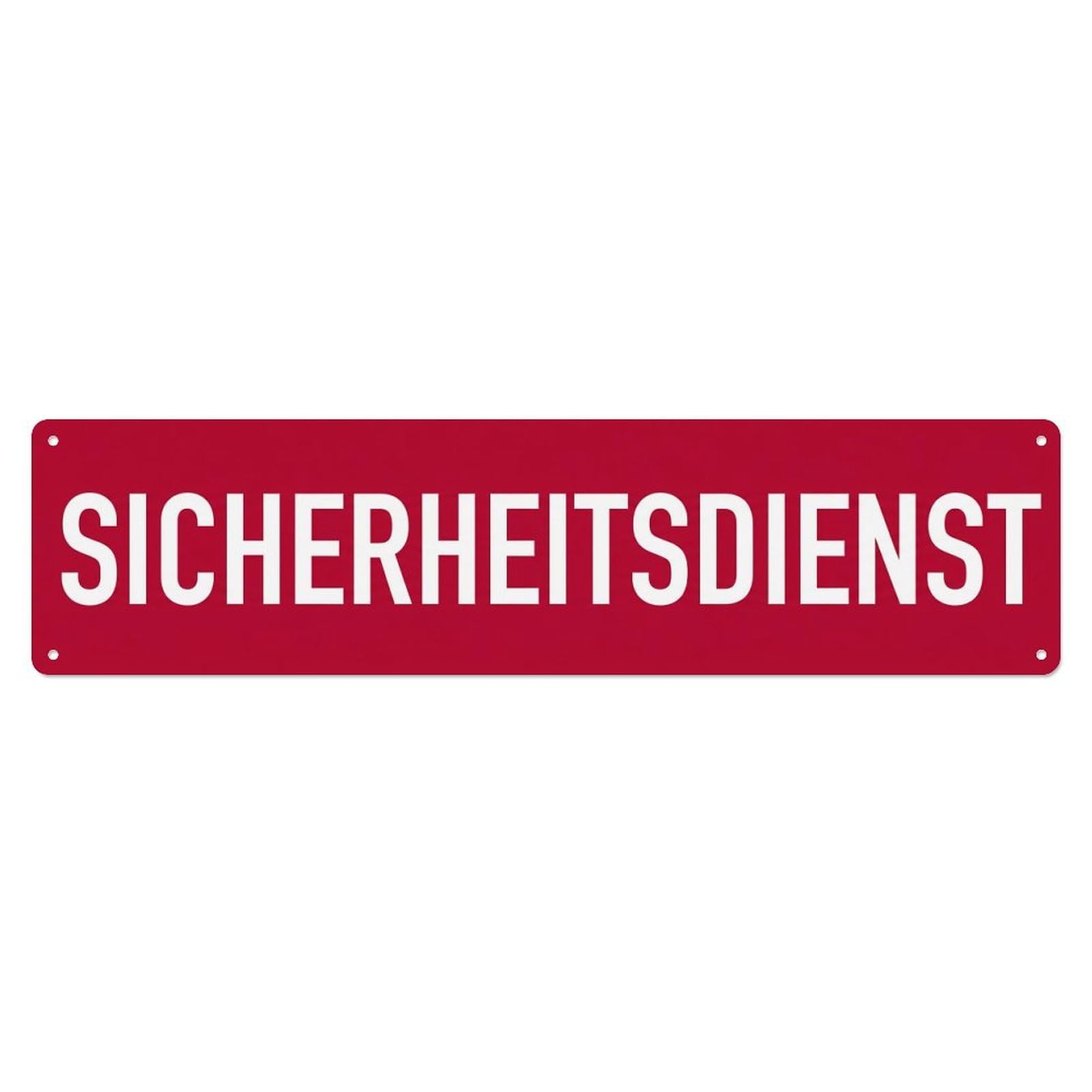 Sicherheitsdienst Security Service Patrol Metal Tin Sign