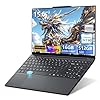 Laptop 2025, portátil para juegos de 15.6 pulgadas con procesador N150 (hasta 3.6 GHz), computadora portátil con 16 GB de RAM 512 GB SSD, teclado retroiluminado, desbloqueo de huellas dactilares, Win
