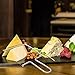 Aeon Design Cheese Slicer/Cutter With Extra 2 Wires-Easy And Fast Cutting Hard Or Semi Hard Block Cheeses-Stainless Steel Kitchen Tool-Long Lasting Wires