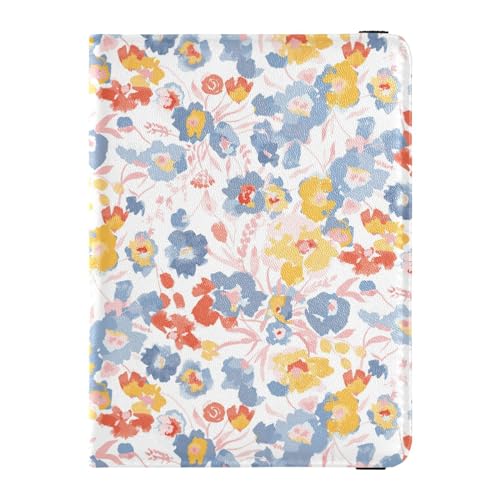 Custodia per passaporto per donne e uomini per da viaggio con blocco RFID motivo: fiori selvatici Fiori carini Taglia unica Casual