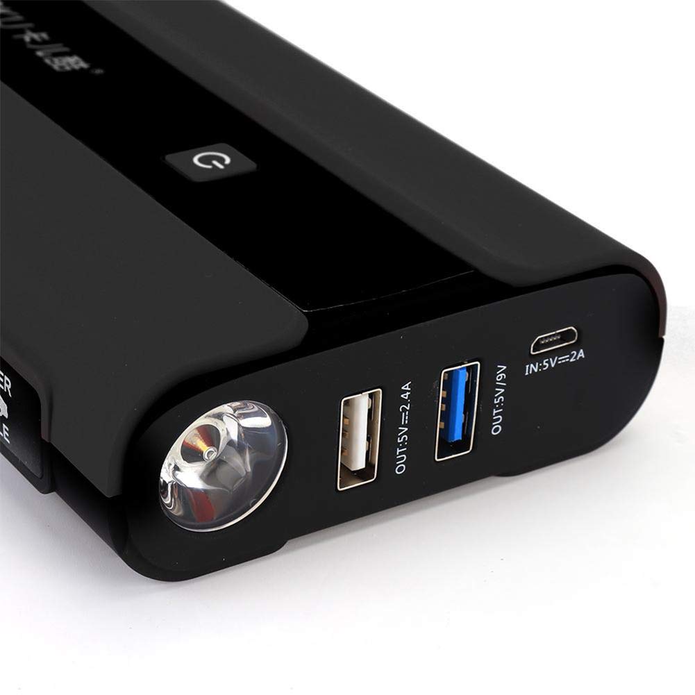 AKT 12V Démarreur de Batterie de Voiture 10000 Mah 600A Booster de Batterie d'urgence Banque d'alimentation Portable avec Booster de Moteur de Voiture LED Flashlight
