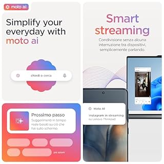 Motorola edge 60 con Moto AI 8/256GB, Fotocamera 50+50+10MP, selfie 50MP, Display 6.67" pOLED 120Hz, MediaTek Dimensity 24M, batteria 5200mAh, ricarica 68W, Android 15, PANTONE Gibraltar Sea