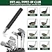Jiskan Pro Golf Club Cleaner Brush Golf Groove Sharpener Tool with Retainer Clip and Squeeze Water Bottle 7.5 Inches Holds 4 Ounces of Water, Essentials Golf Bag Accessories Best Golf Gifts for Men