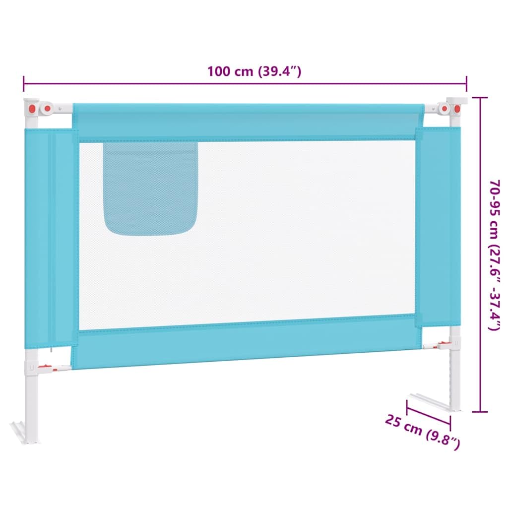 Generisch Kleinkind-Bettschutzgitter Blau 100x25 cm Stoff,Baby & Kleinkind,Babysicherheit,Baby-Bettschutzgitter,10208