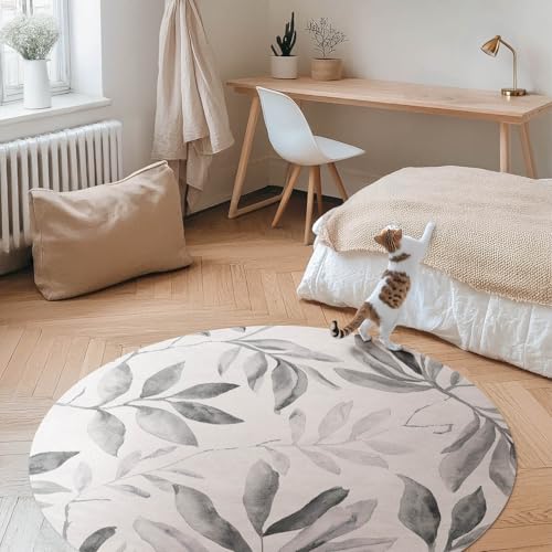 Tapis de sol vinyle rond résistant à la rayure PVC durable entretien facile