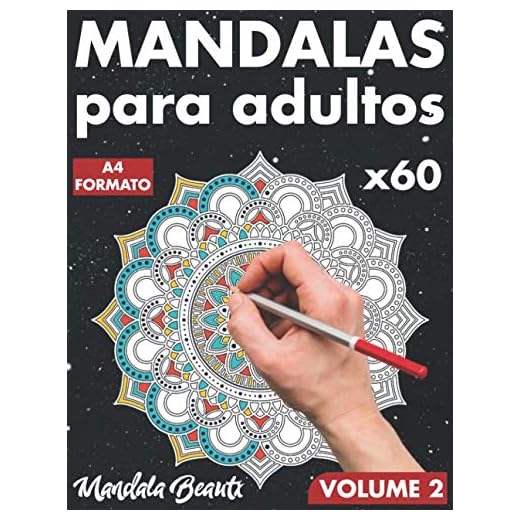 Mandalas para adultos: 60 motivos con fondo negro en formato A4 / de mandala simple a complejo con efecto antiestrés / libro para colorear con páginas ... para adultos -Volume 2 (Back in Black)