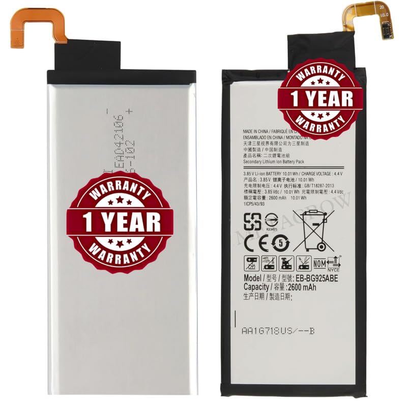 Image of Original EB-BG925ABE Battery Compatible with Samsung Galaxy S6 Edge - (2600mAh) - 1 Year Warranty CD4