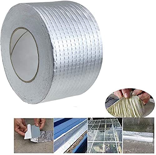 olpad Aluminum Foil Adhesive Tape Waterproof Duct Tape Super Repair Crack Thicken Butyl Waterproof Tape Home Renovation Tools (5CM x 5 Meter) (B09K493WGL) Amazon Price History, Amazon Price Tracker