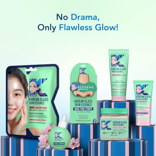 Image of K DERMA Korean Glass Skin Essence Jelly Glow Sheet Mask, Ceramide Infused, Dermatologically Tested, 25g