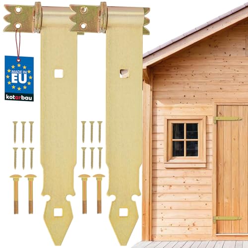KOTARBAU® Lot de 2 charnières de porte en bois doré