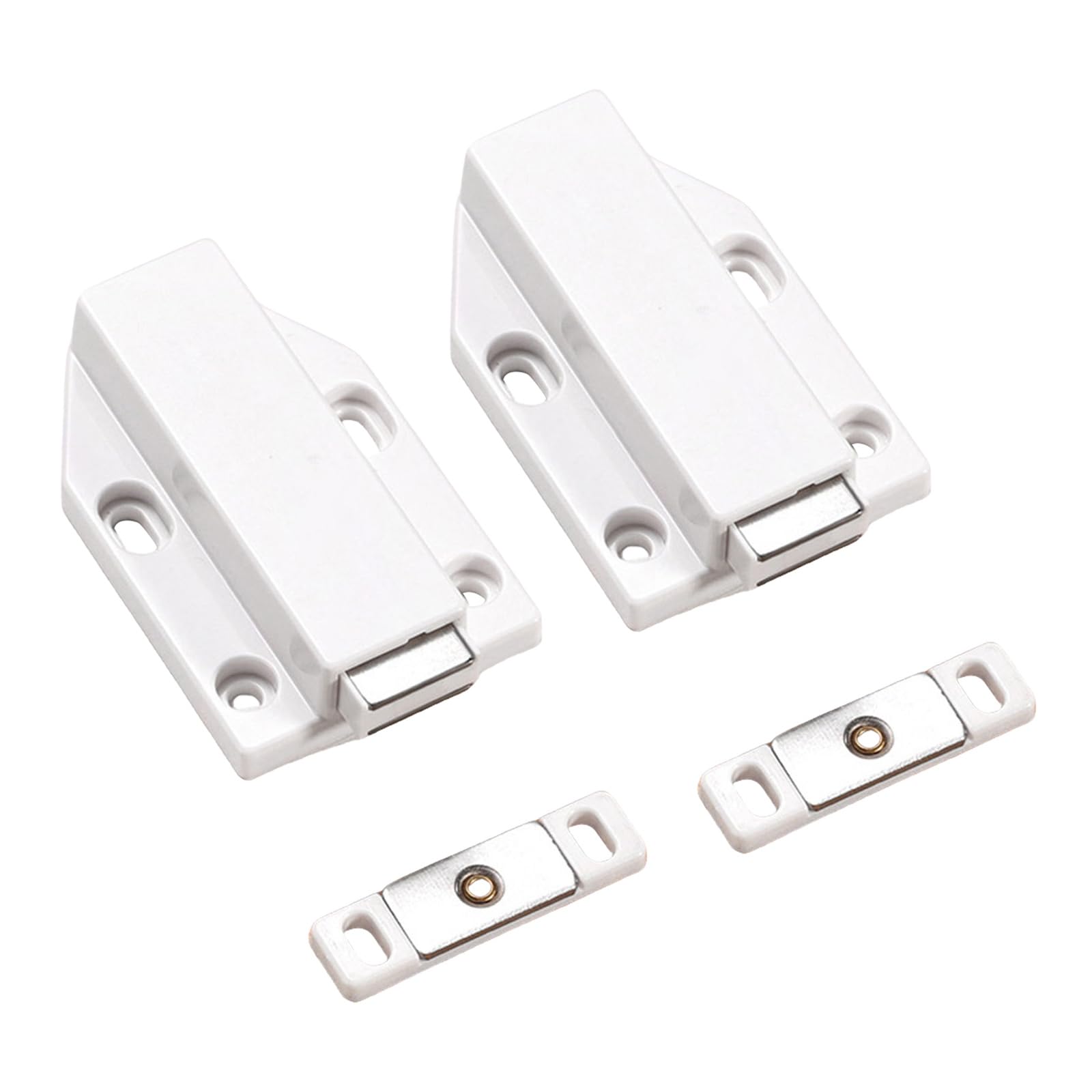 Mekalero 2 Pack Practical Push to Open Latches for Hide Door and Cabinets with Easy Installation Designs Casual Use Double Spring Latches