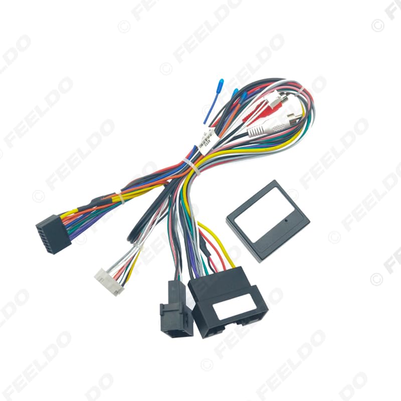 Car 16Pin Stereo Wiring Harness Canbus Support for Ford Fiesta (2012) for Audio Radio Power Cable Adapter - (Color Name: AB Cable-canbus Box)