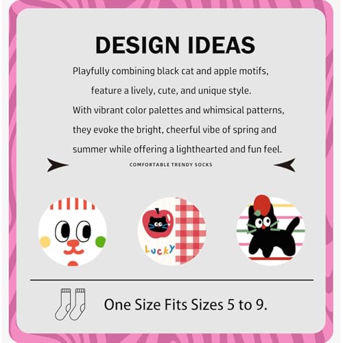 Girls' Lightweight Thin Mesh Cartoon Ankle Socks - Fun Prints, Colorful Breathable Design with Snug Comfort Fit 6