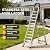 12 Step Ladder with Handrail,Folding Stainless Steel Heavy Duty Step Stool,Step Ladders with Anti-Slip Widen Aluminum Pedals,Sponge Handrail,Safe-Lock Design,Tall Kitchen/Closet Step Ladder