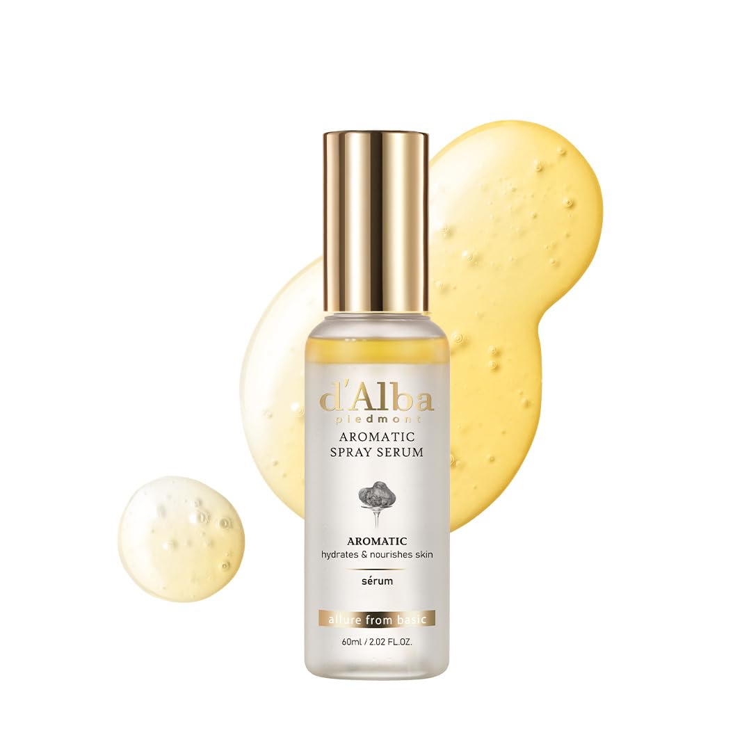 d'Alba Italian weiß Truffle First Aromatic Spray Serum Sprühen, Feuchtigkeitsspendendes Antioxidatives Gesichts, Veganes für Elastizität und Feuchtigkeit, Aromatisch Koreanische Hautpflege (60ml)