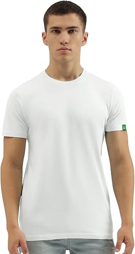 United Colors of Benetton Men's T Shirt | Plain Round Neck | T-Shirts | Cotton Tshirt for Men Stylish | T-Shirts for Man R...