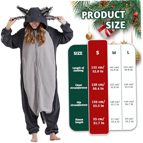 Costume axolotl Gcroet idée cadeau originale combinaison douce unisexe - 6