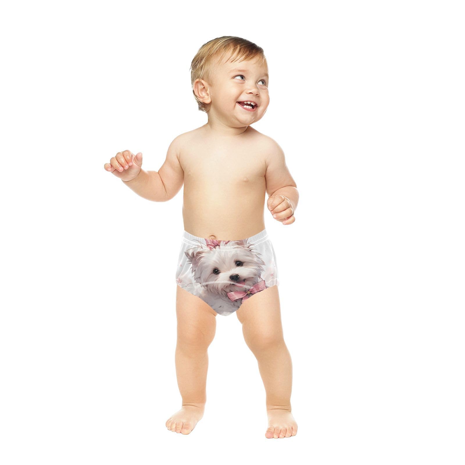 Coikll Cute White Dog Toddler Training Underwear Waterproof Baby Pee Pants -4T