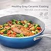 Alpine Cuisine 11-Inch Aluminum Forged Sauté Pan – Gray Ceramic Nonstick Coating, Deep Cooking Skillet with Lid & Stainless Steel Handles, Even Heat Distribution for Sautéing, Frying & Everyday Meals #2