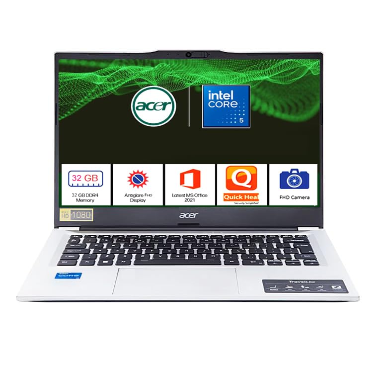 Image of acer Professional 14[New Launch], Intel Core 5-120U 14th Gen, 32GB DDR4 RAM, 512GB SSD, 14 Inch Full HD, Win11Pro, MSO21, 1.34KG, Metal Body, Light Laptop, 3year Warranty, 12 Months Anti Virus