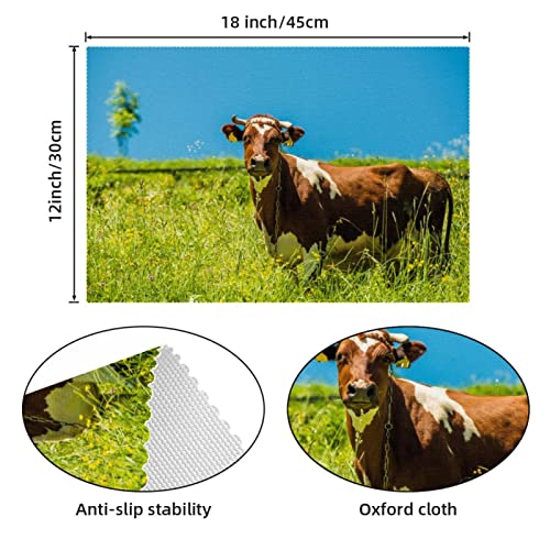 Set de table lavable pour protéger la table des enfants motif vache - 5