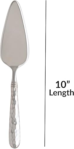 Miniatura 8 de Vietri Martellato Collection - Juego de cubiertos italianos martillados de acero forjado 1810 (5 piezas, ajuste de lugar)