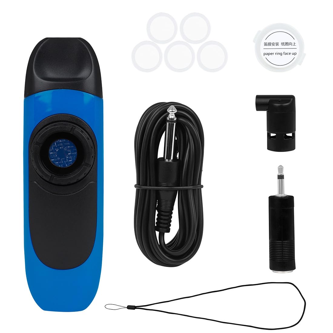 KAZOO Performance Type elektroniczny zestaw kart dźwiękowych flet instrument fletowy jest prosty i łatwy do nauczenia Zoka flet niebieski