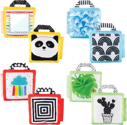 Image of Sassy Reversible Soft Sensory Activity Panels, Ages 0+ Months, 4 Count (Pack of 6)
