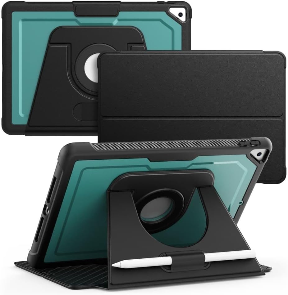 Detachable Honeycomb Back Case for iPad Air 3 2019/ Pro 10.5 Inch 2017 Cover for iPad Air 3rd Generation Synthetic Leather Cover with Auto Sleep/Wake TPE+PC Protection - Dark Green