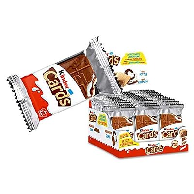 kinder cards chocolate wafers (30 pack of 2)