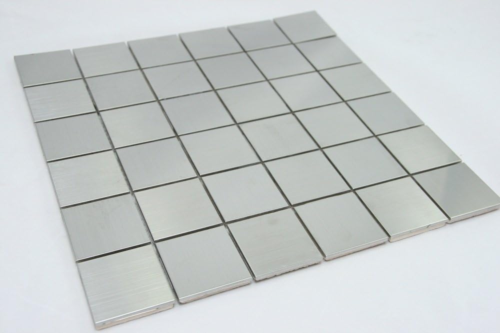 Stainless Steel Metal 2"x2" Square Tile