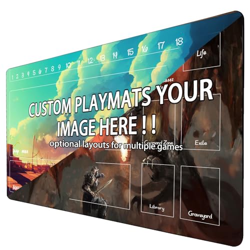 Individuelle Spielmatte für TCG-Kartenspiel, Personalisieren Sie Ihr Spielerlebnis, Verschiedene Spielzonen, Design-Optionen, rutschfeste Oberfläche für MTG Yu-Gi-Oh Pokemon Lorcana Kartenspiel