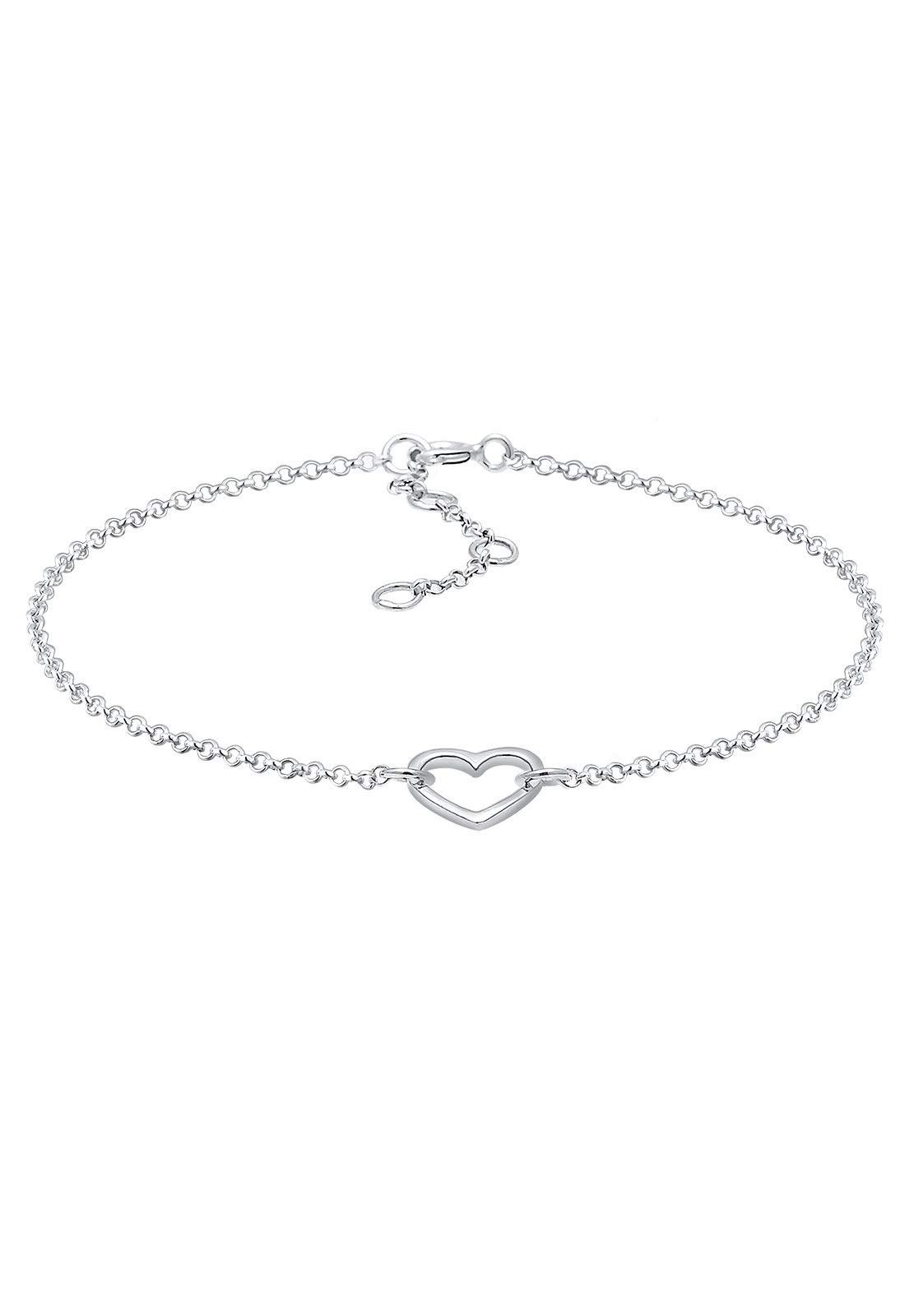 Elli Women's 925 Sterling Silver Xilion Cut Bracelets of Length 17 cm