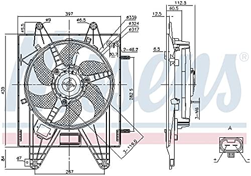 Preisvergleich Produktbild Nissens 85166 Lüfter Wasserkühler