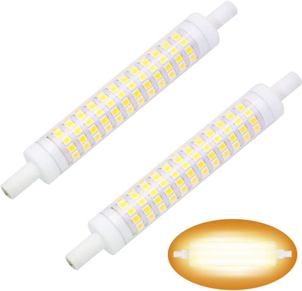 R7S LED Bulb 118mm Warm White 10W LED Spotlight Bulbs 360 Degrees 75-100W Halogen Bulb Replacement,240V(2pack)