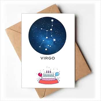 Amazon | 乙女座の星座の十二宮のサイン 誕生日おめでとうカード
