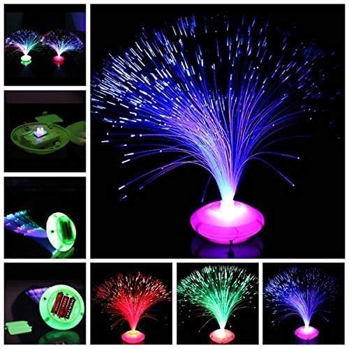 SharmaG ki Dukan Color-Changing LED Fiber Optic Night Light Lamp Battery-Powered Home, Christmas, Party, Bedroom Decor Lamp Pack of 1