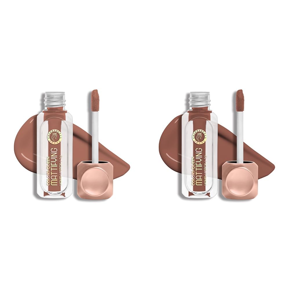 Mattifying Liquid Lipstick for Women Combo Pack of 2 | Long Lasting Liquid Matte Lipstick | Transfer Proof & Waterproof Lipstick Enriched with Vitamin E
