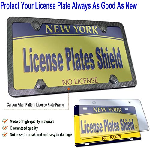 License Plates Shields 2 Pack Clear Bubble Design Plate Covers, Unbreakable Novelty Frame Covers To Protect Front, Back Fit Standard Us Plate With Screws #TOP3