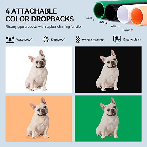 Photo Studio Light Box For Photography: Takerers 16"X16" Upgraded 480 Led Product Lightbox With 3 Stepless Dimming Light Panels, Professional Photo Background Shooting Tent With 4 Color Backdrops #TOP4