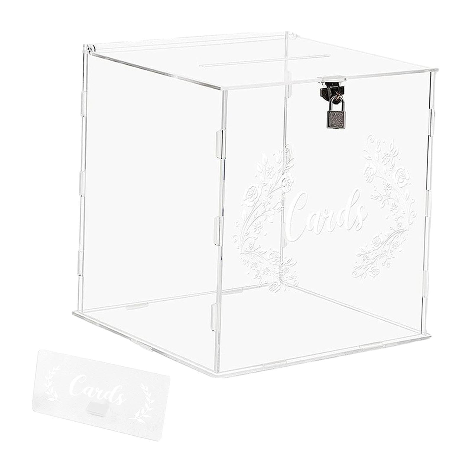 Boîtes de mariage en acrylique pour éviter la perte des enveloppes et cadeaux d'invités
