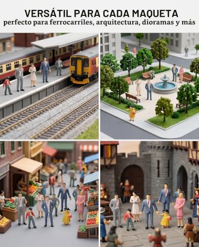 Miniatura 2 de Yapkolv Modelos De Personas En Miniatura Pintadas, 20 Piezas Escala 1:30, Figuras Detalladas Para Maquetas De Tren Y Dioramas Arquitectónicos, Aportando Realismo Y Vida.